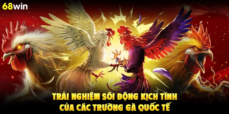 Trải nghiệm sôi động kịch tính của các trường gà quốc tế